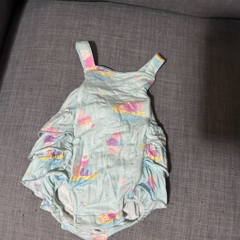 Angel Dear banana split ruffle romper